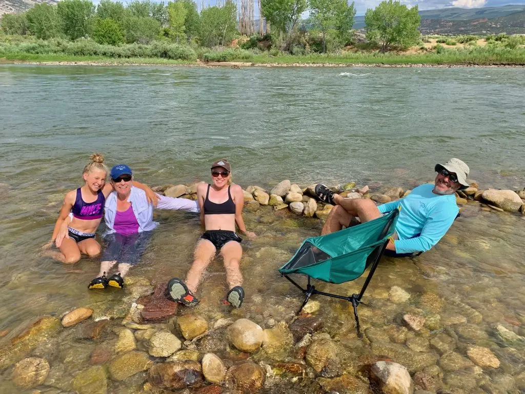 cooling off in the Green River in Dinosaur National Monument